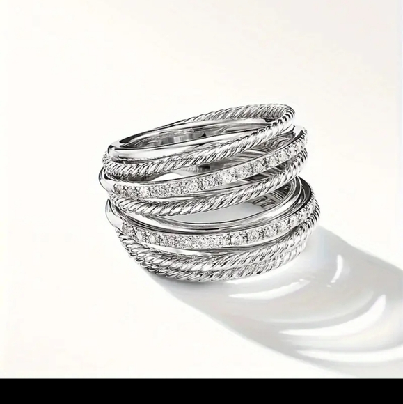 925 Stacked Womens Ring SIZE 6 - Picture 2 of 3